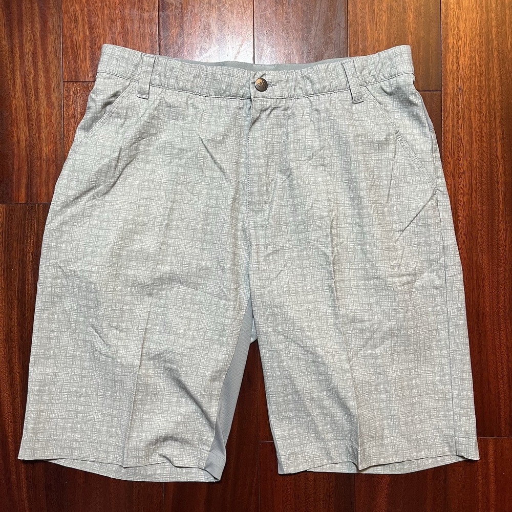 Adidas Shorts Mens 33 10" Inseam Striped Performance Golf Stretch Plaid EUC